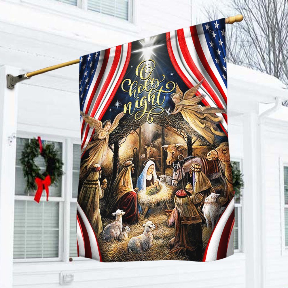 Christmas Silent Night Flag Jesus Is Born THH3502F