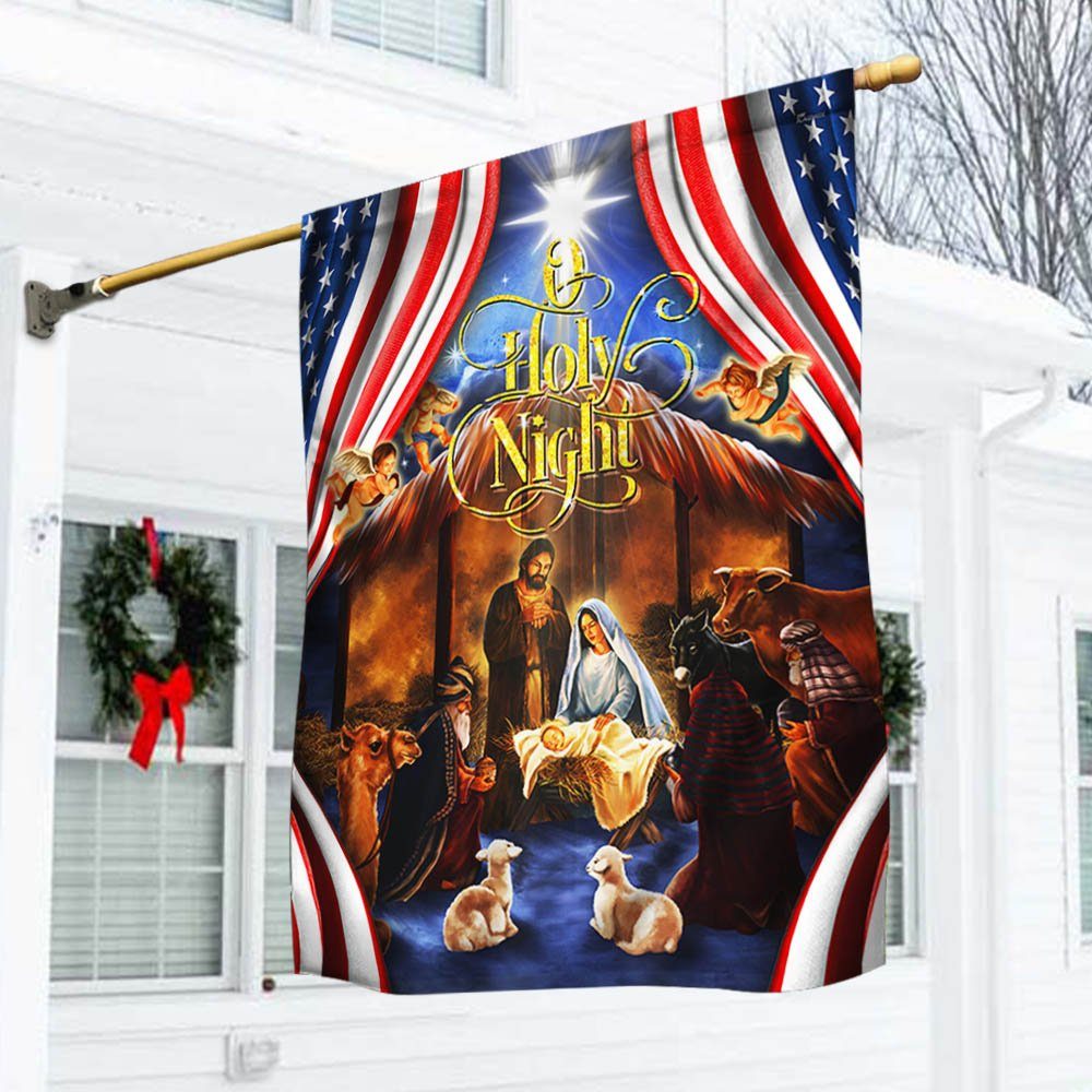 Christmas Silent Night Flag Jesus Is Born THH3510F
