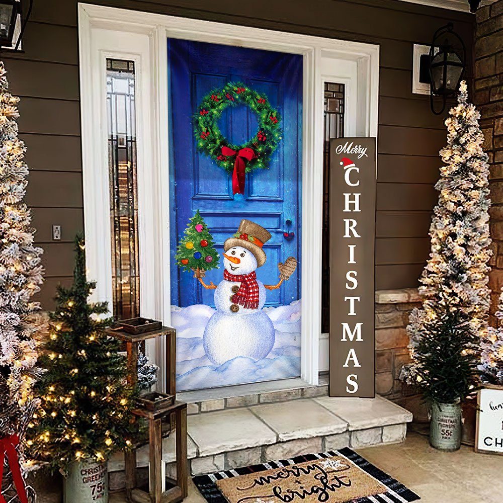 Christmas Snowman Door Cover Happy Day LNT815D