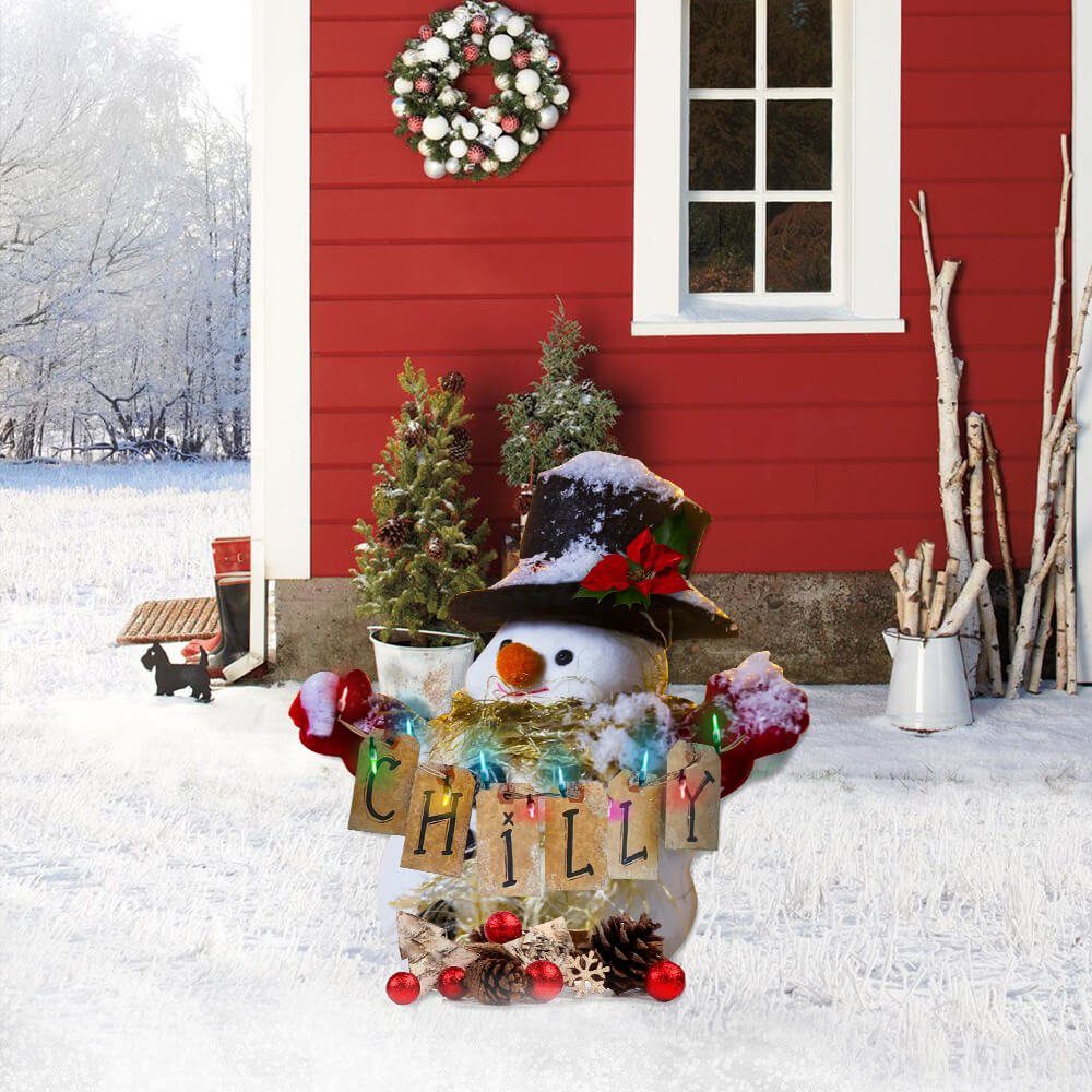 Christmas Snowman Garden Metal Sign NNT127MS