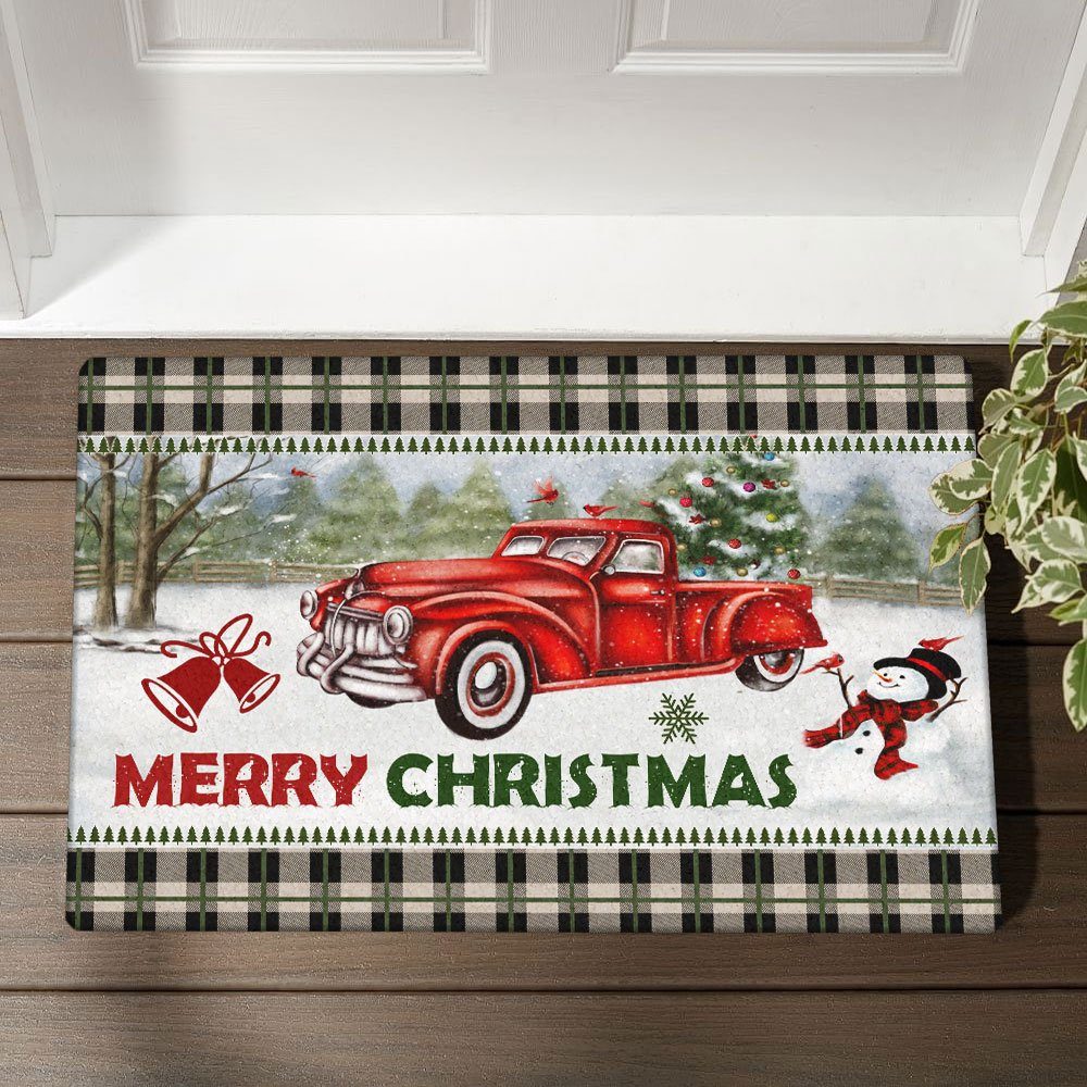 Christmas Truck Doormat Road Come Home LNT608DM