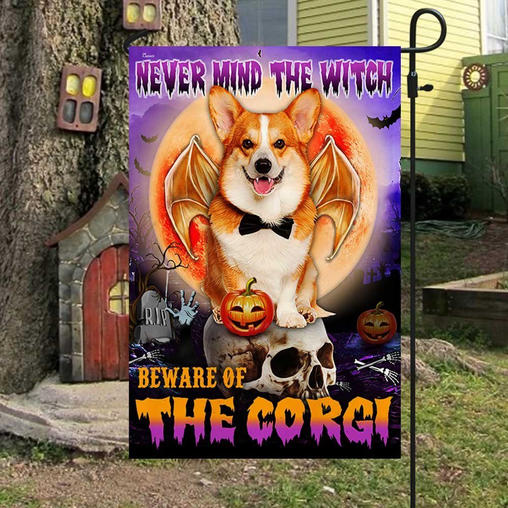 Corgi Halloween Flag Beware Of The Corgi DBD2796Fv30