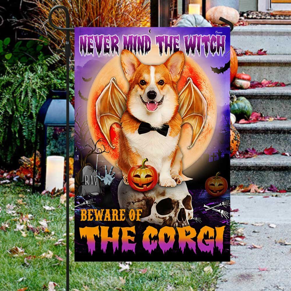 Corgi Halloween Flag Beware Of The Corgi DBD2796Fv30