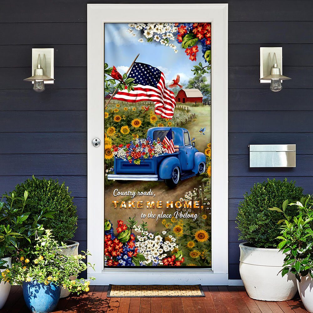 Country Roads Home Door Cover