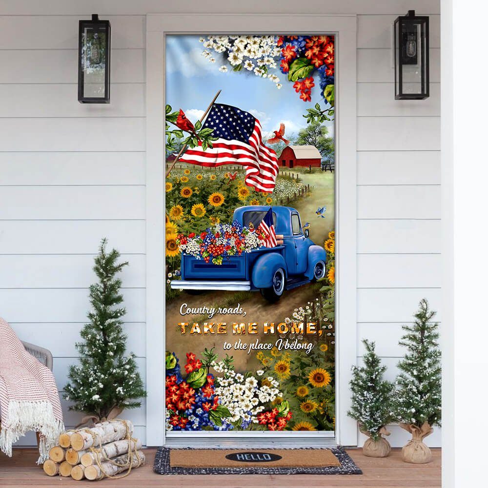 Country Roads Home Door Cover