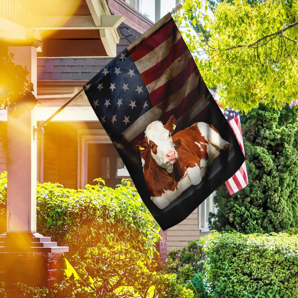 Cow American Flag