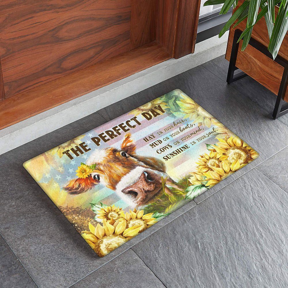 Cow Doormat Cows On Your Mind, Sunshine In Your Soul ANL21DM