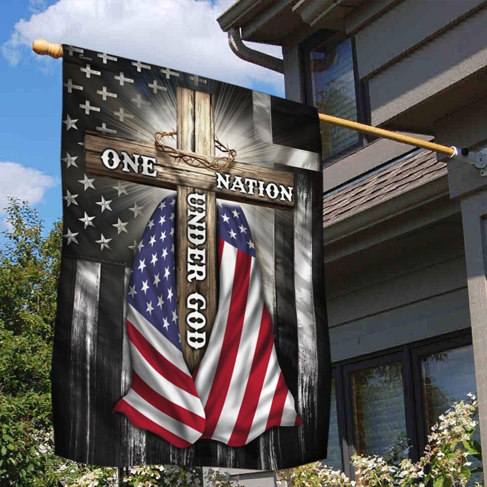 Cross US Flag One Nation Under God DDH3071F