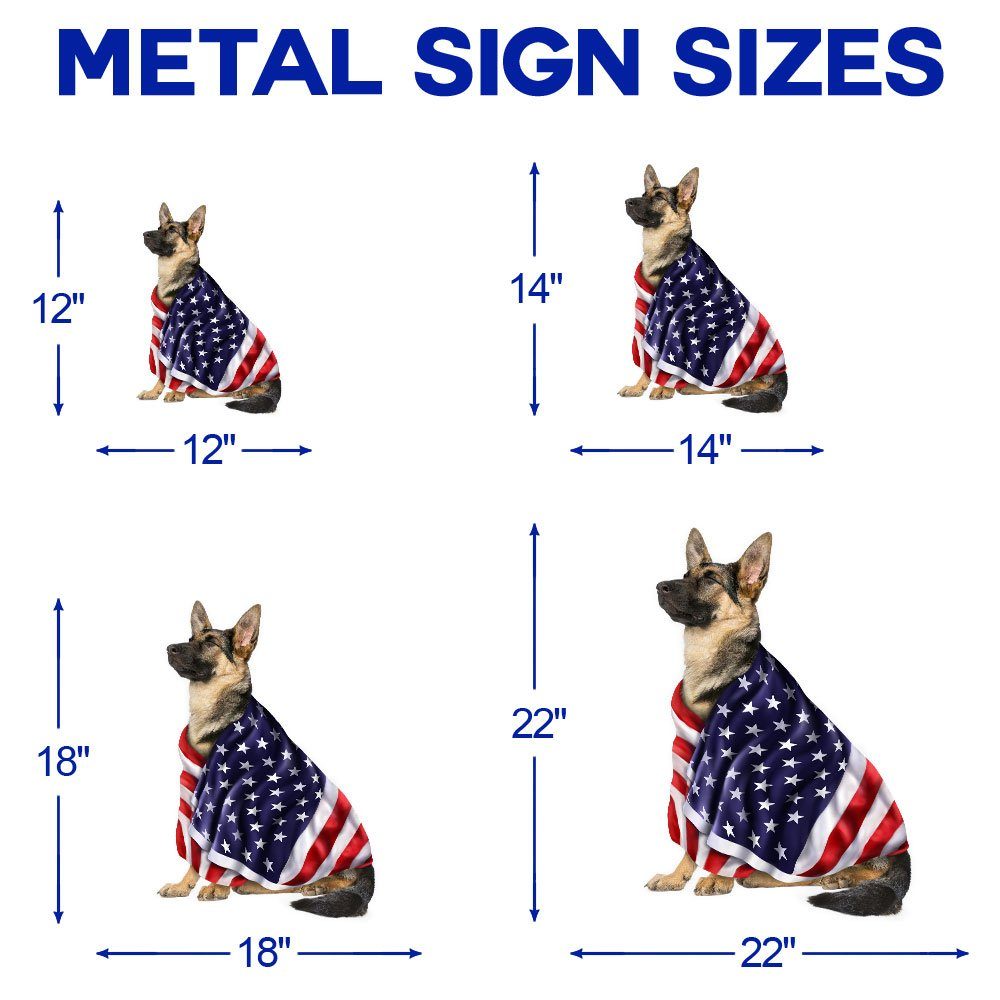 Custom Dog Personalized Metal Sign Dog Wrapped In Glory American Patriot TPT959MSCT