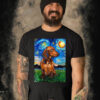 Official dachshund Dog Starry Night Style Poster Shirt