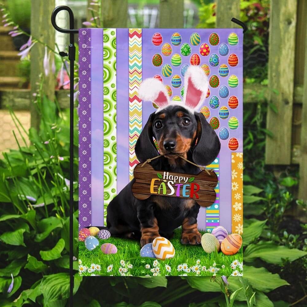 Dachshund. Happy Easter American Flag Dachshund. Happy Easter American Flag