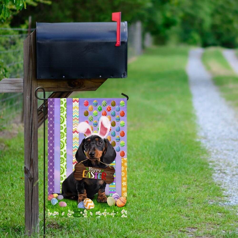 Dachshund. Happy Easter American Flag Dachshund. Happy Easter American Flag