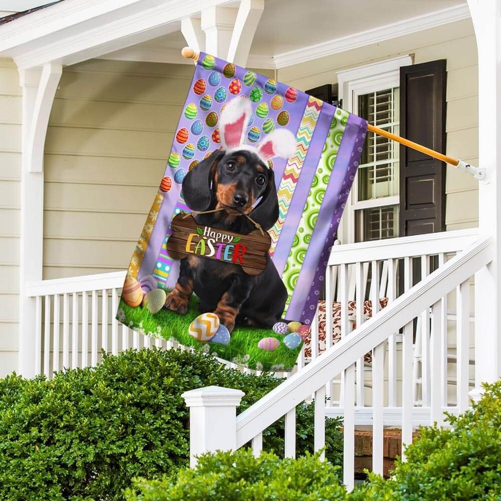 Dachshund. Happy Easter American Flag Dachshund. Happy Easter American Flag