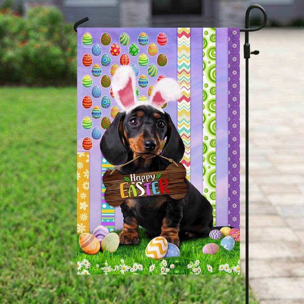 Dachshund. Happy Easter American Flag Dachshund. Happy Easter American Flag