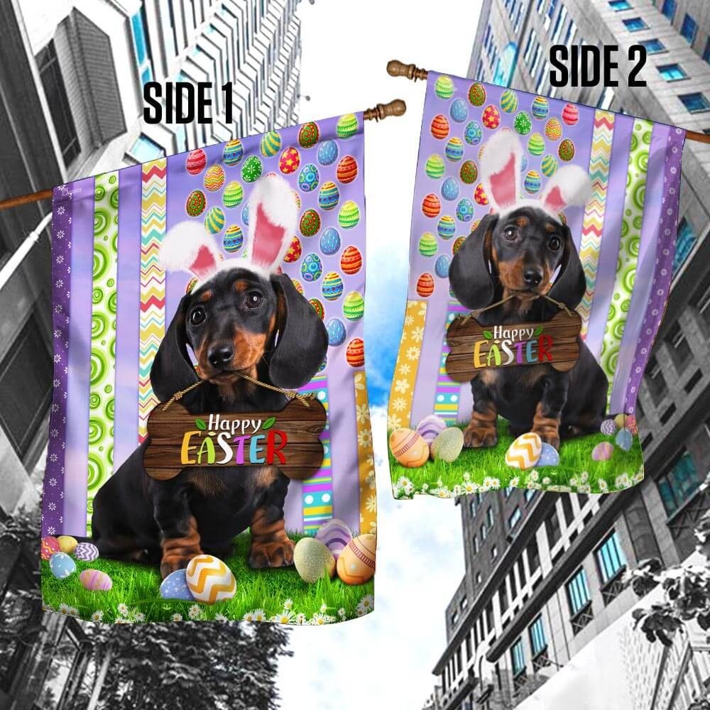 Dachshund. Happy Easter American Flag Dachshund. Happy Easter American Flag