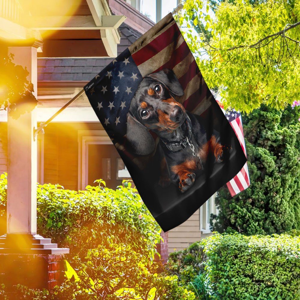 Dachshund American Flag