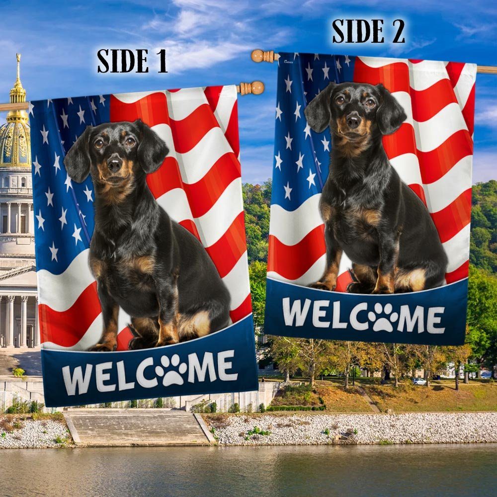 Dachshund Dog 4th Of July American Flag TQN1226Fv3