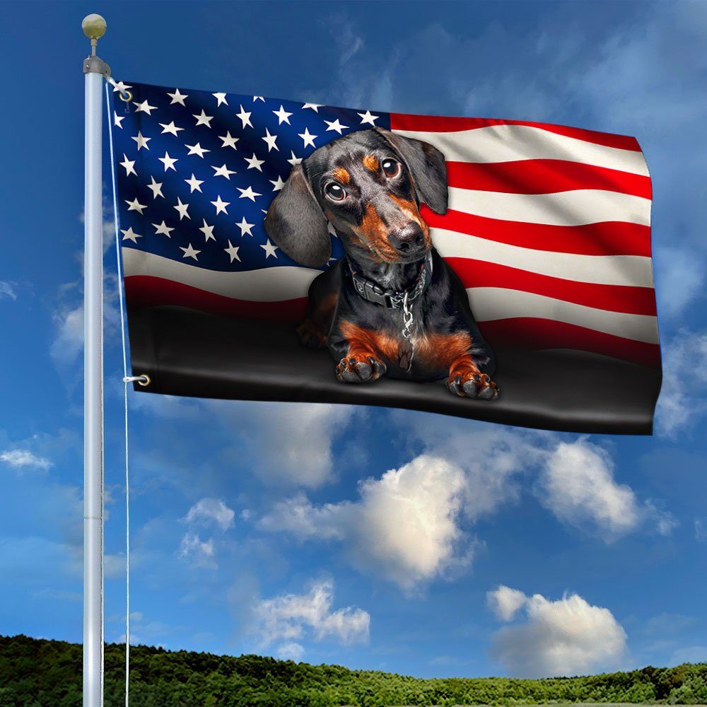 Dachshund Dog American Grommet Flag QNN437GFv5