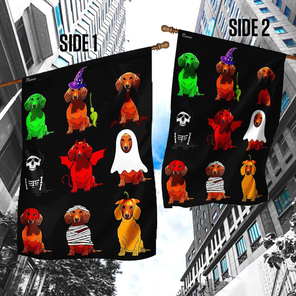 Dachshund Halloween Costume Flag