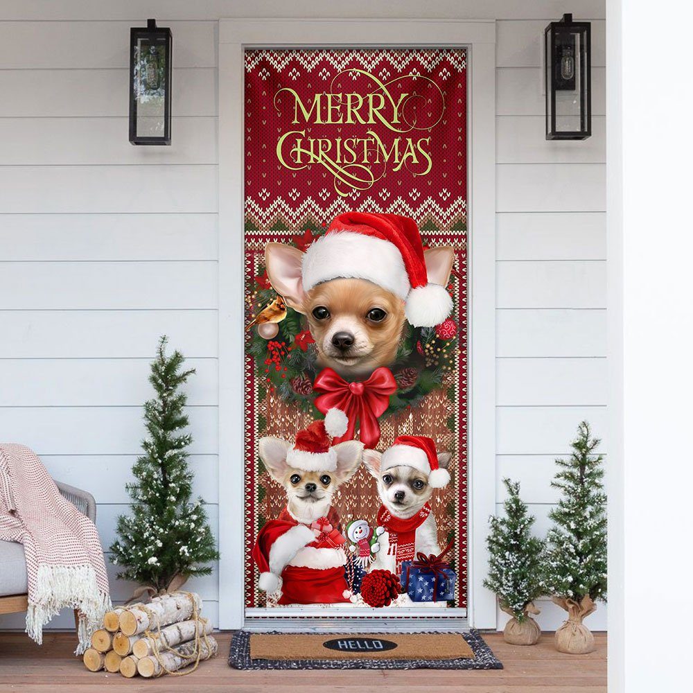 Dachshund Happy House Christmas Door Cover