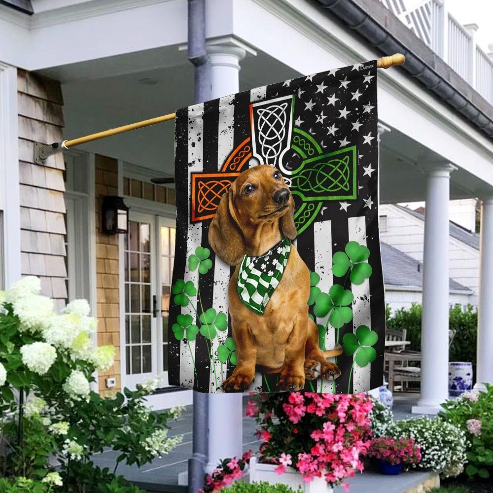 Dachshund Irish Flag