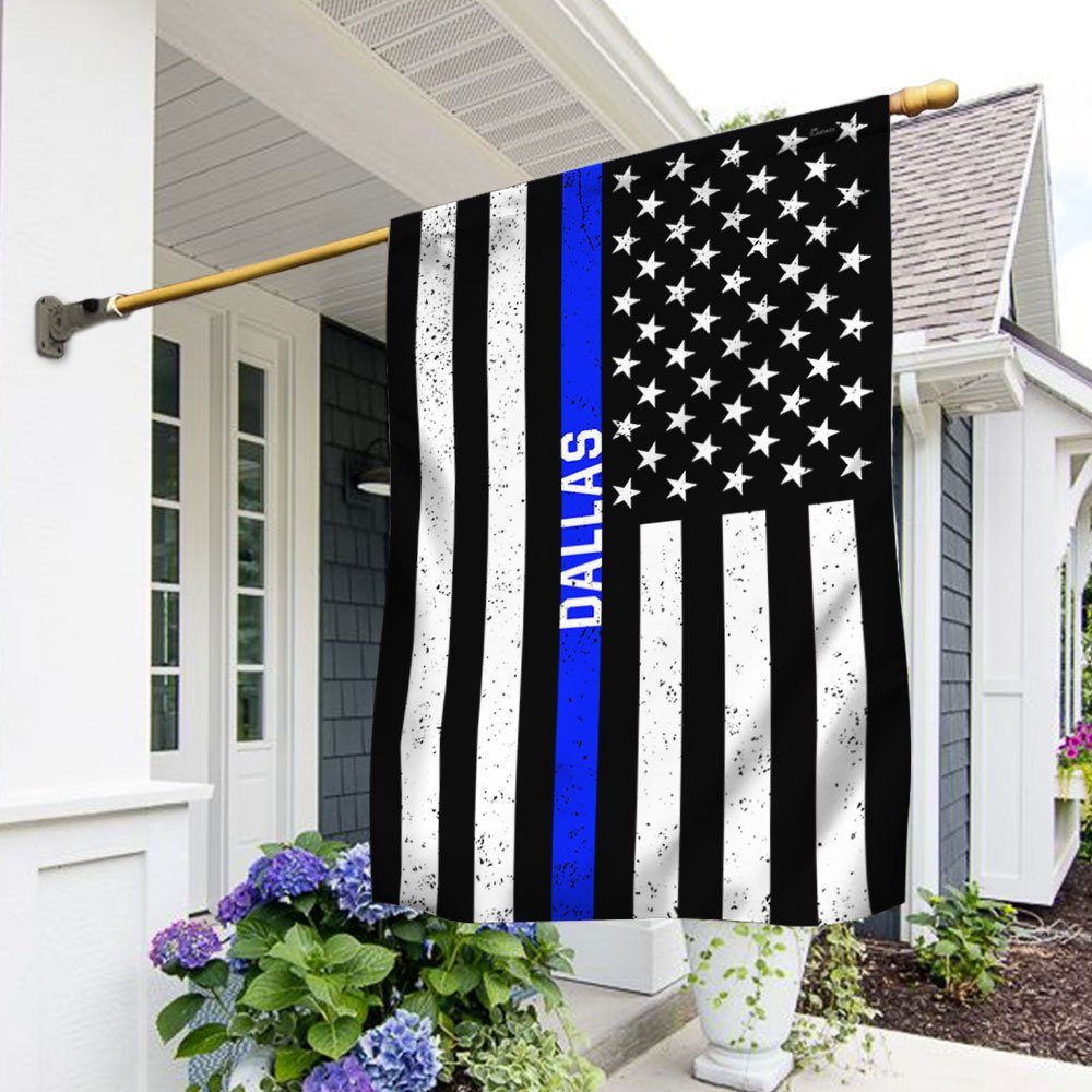 Dallas Police Flag Thin Blue Line QNN595F