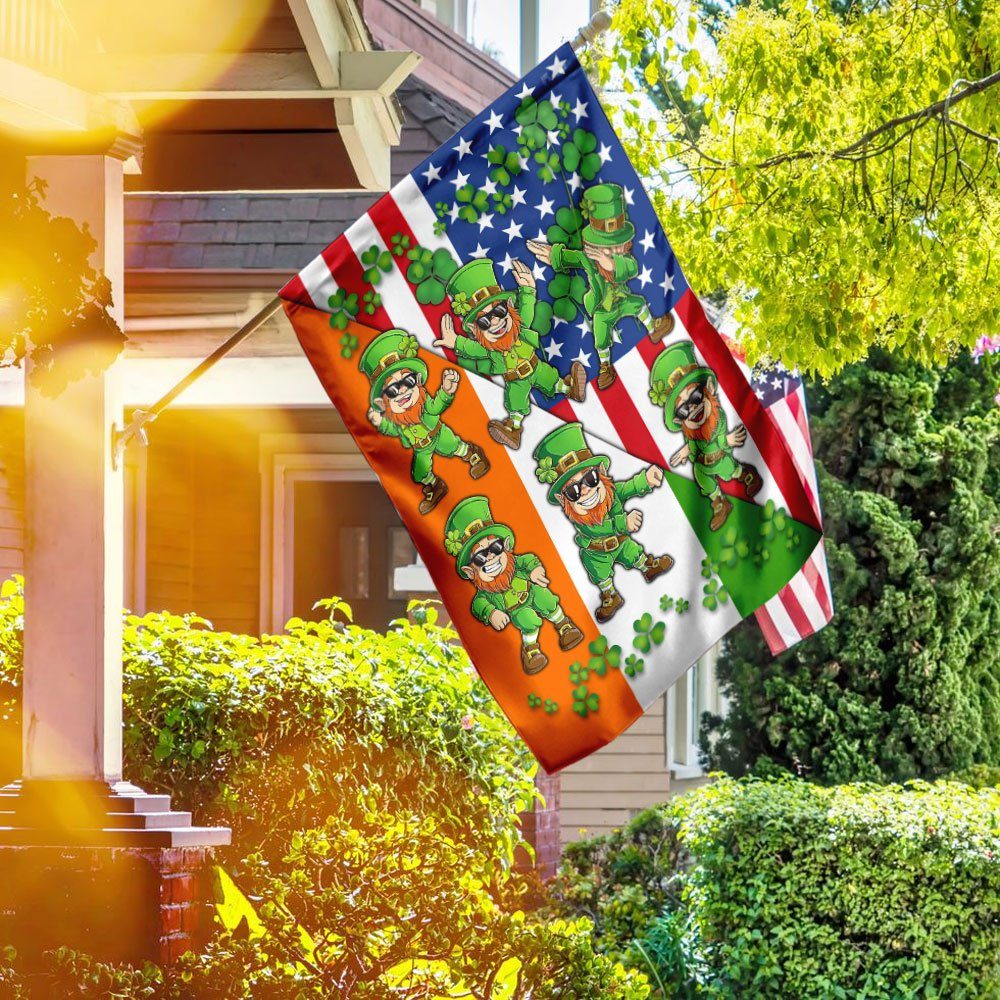 Dancing Leprechauns St Patrick's Day Flag