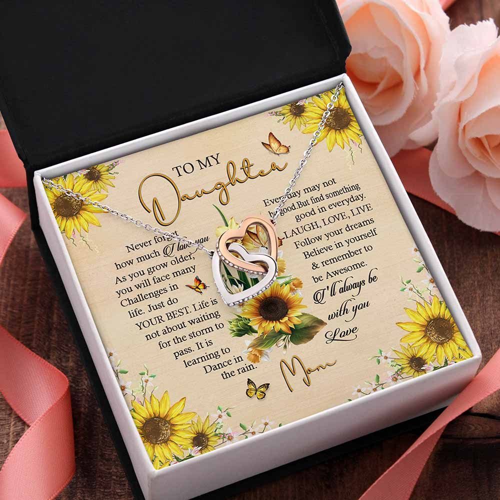 Daughter Gift, Daughter Necklace, Gift For Daughter From Mom, To My Daughter Necklace, Mother Daughter Gift Necklace, Christmas Gift MLN701NL