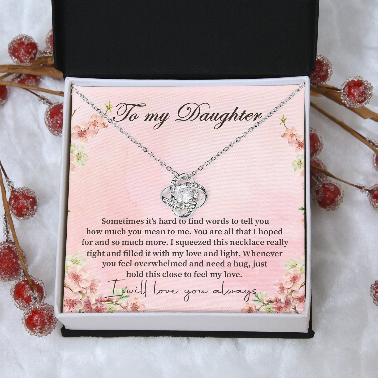 Daughter Necklace, Daughter Gift from Mom to Daughter, Necklace for Daughter, Gift for Daughter from Mom, Gift from Mom Dad to Daughter, Christmas Gift, Birthday Gift MLN691NL