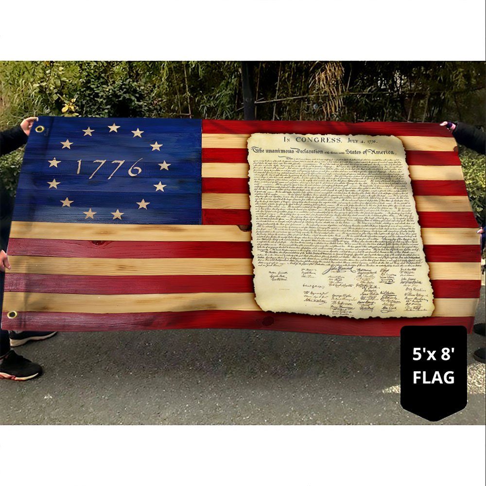 Declaration of Independence 1776 American Grommet Flag MLN837GF Declaration of Independence 1776 American Grommet Flag MLN837GF