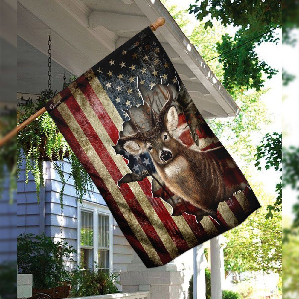 Deer America US Flag Deer America US Flag