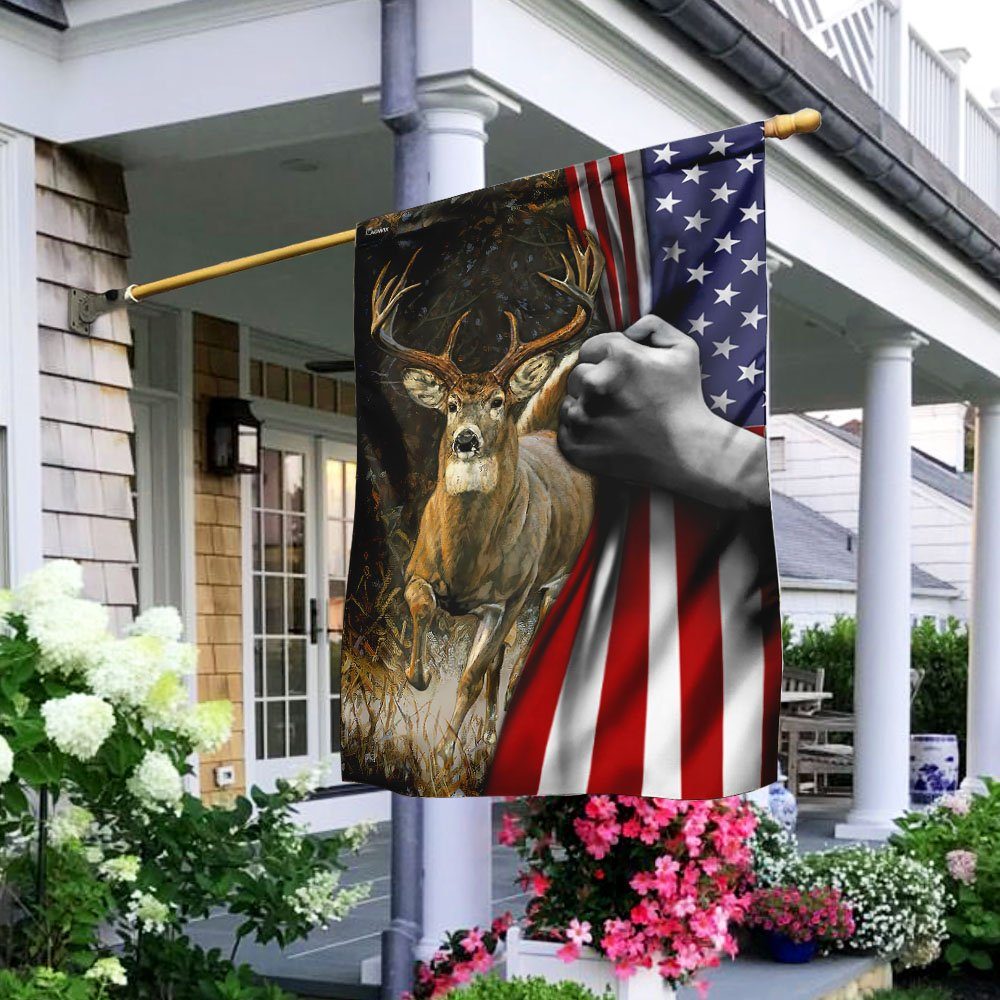 Deer American Flag