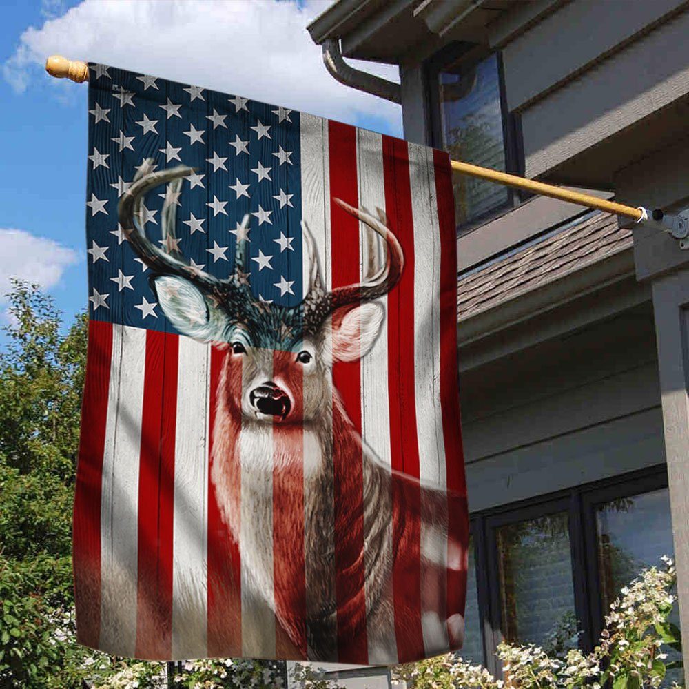 Deer American Flag LHA1842F