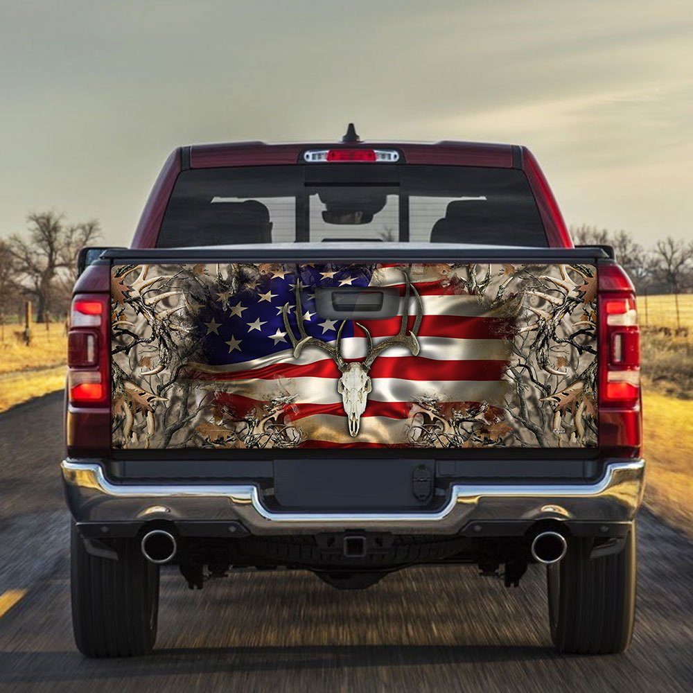 Deer American Truck Tailgate Decal Sticker Wrap - Flagwix