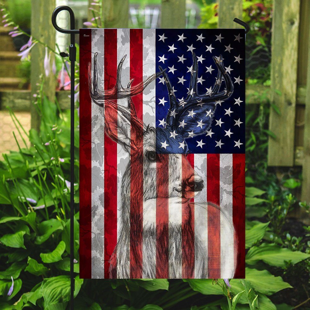 Deer American US Flag Deer American US Flag
