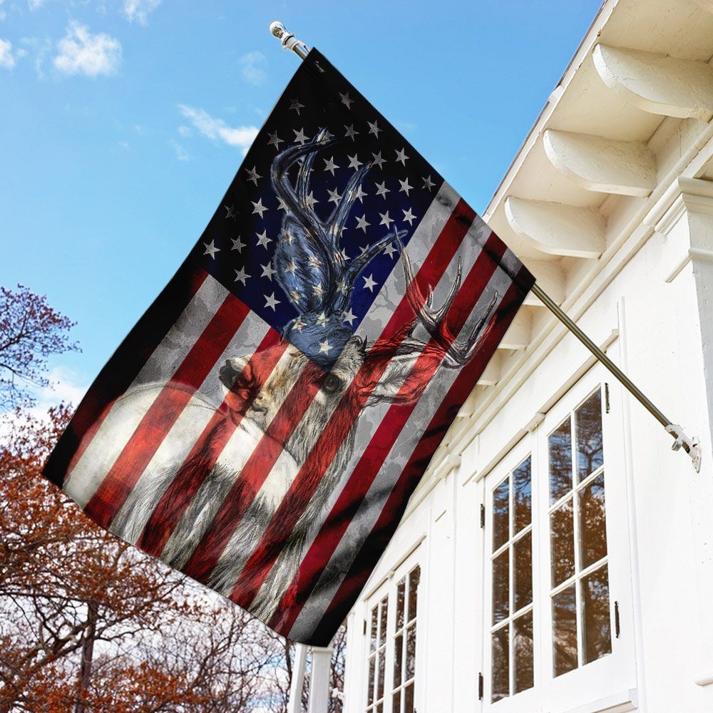 Deer American US Flag Deer American US Flag