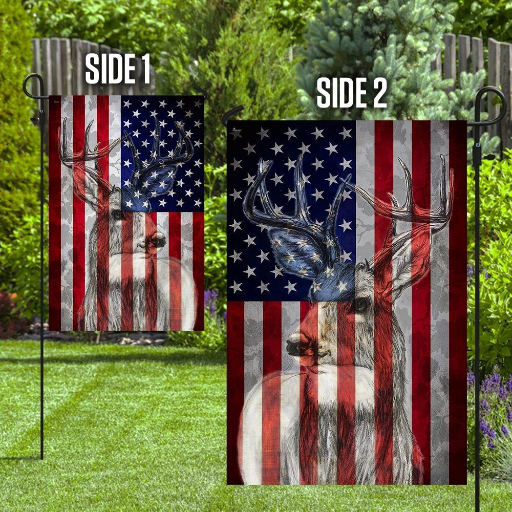 Deer American US Flag Deer American US Flag