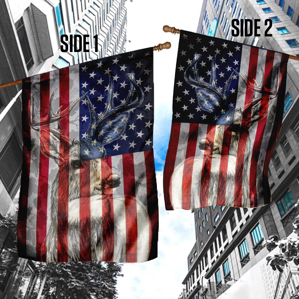 Deer American US Flag Deer American US Flag