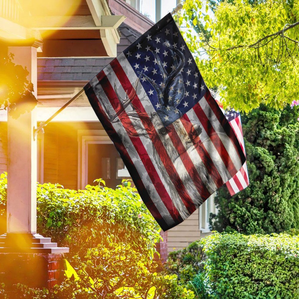 Deer American US Flag Deer American US Flag