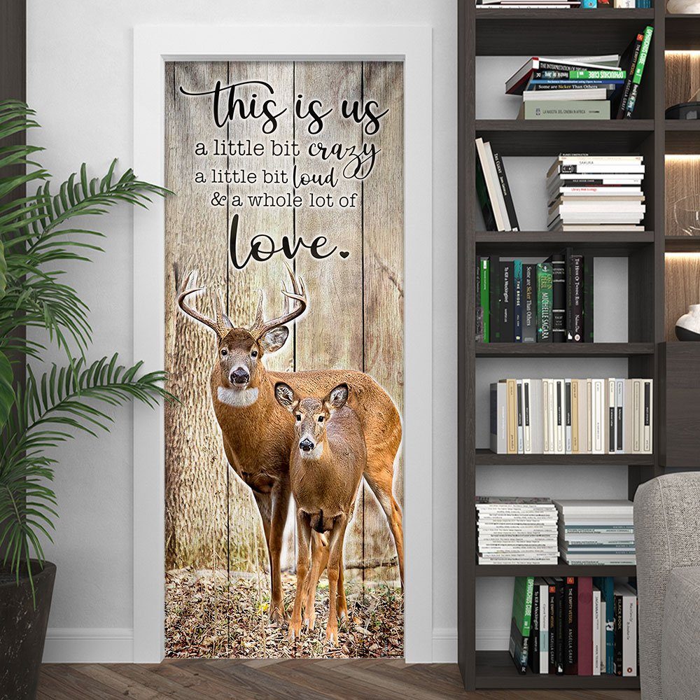 Deer Couple This Is Us Door Cover