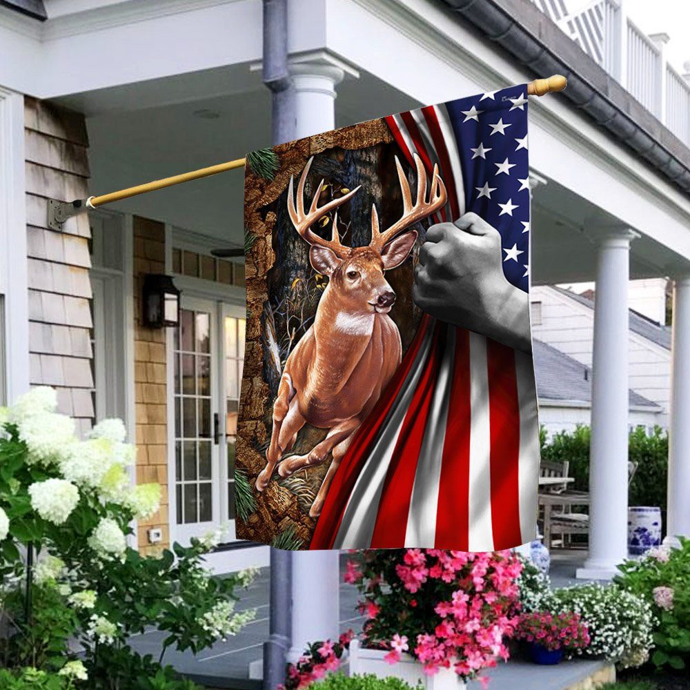 Deer Hunting Flag Love Forest LNT473F
