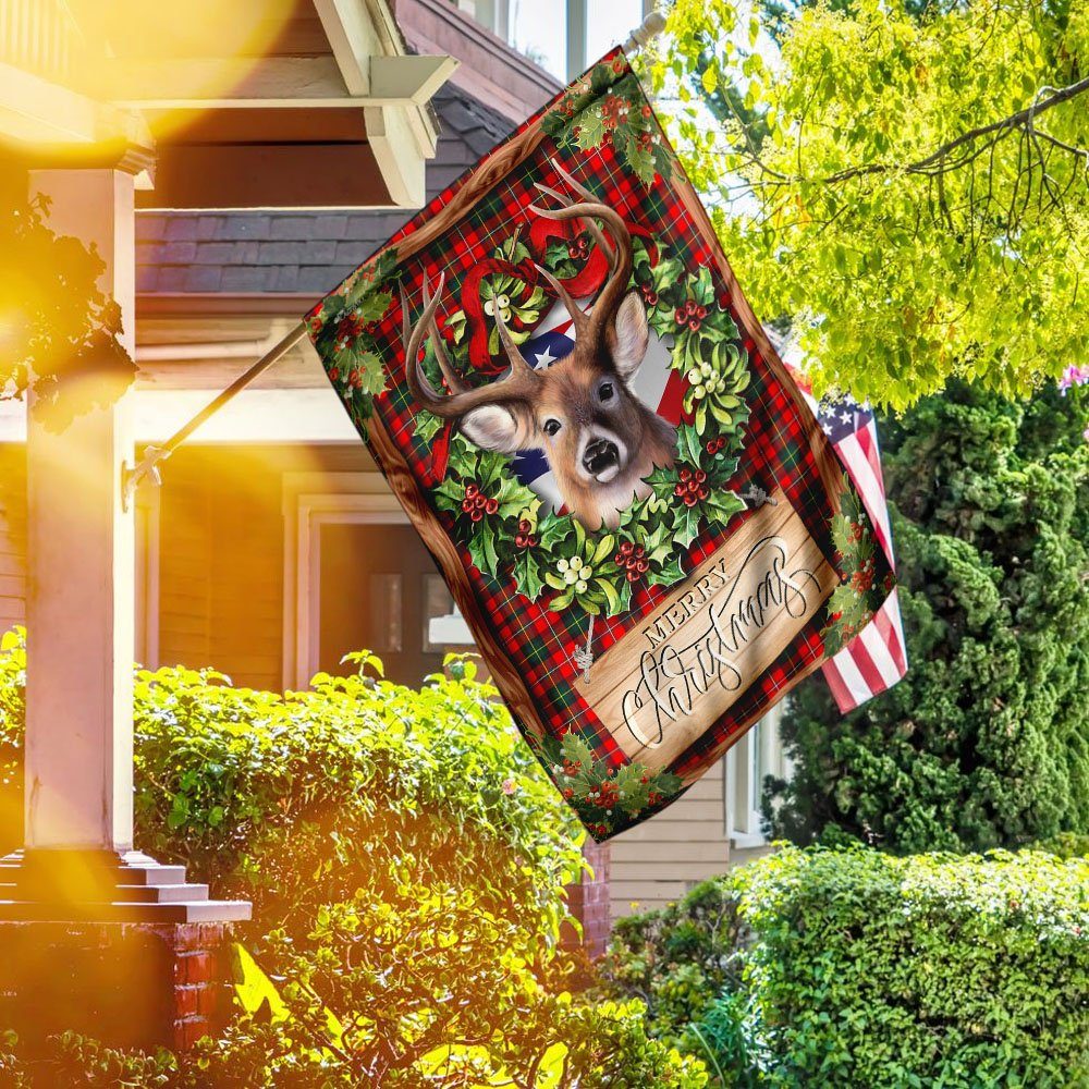Deer Merry Christmas Flag