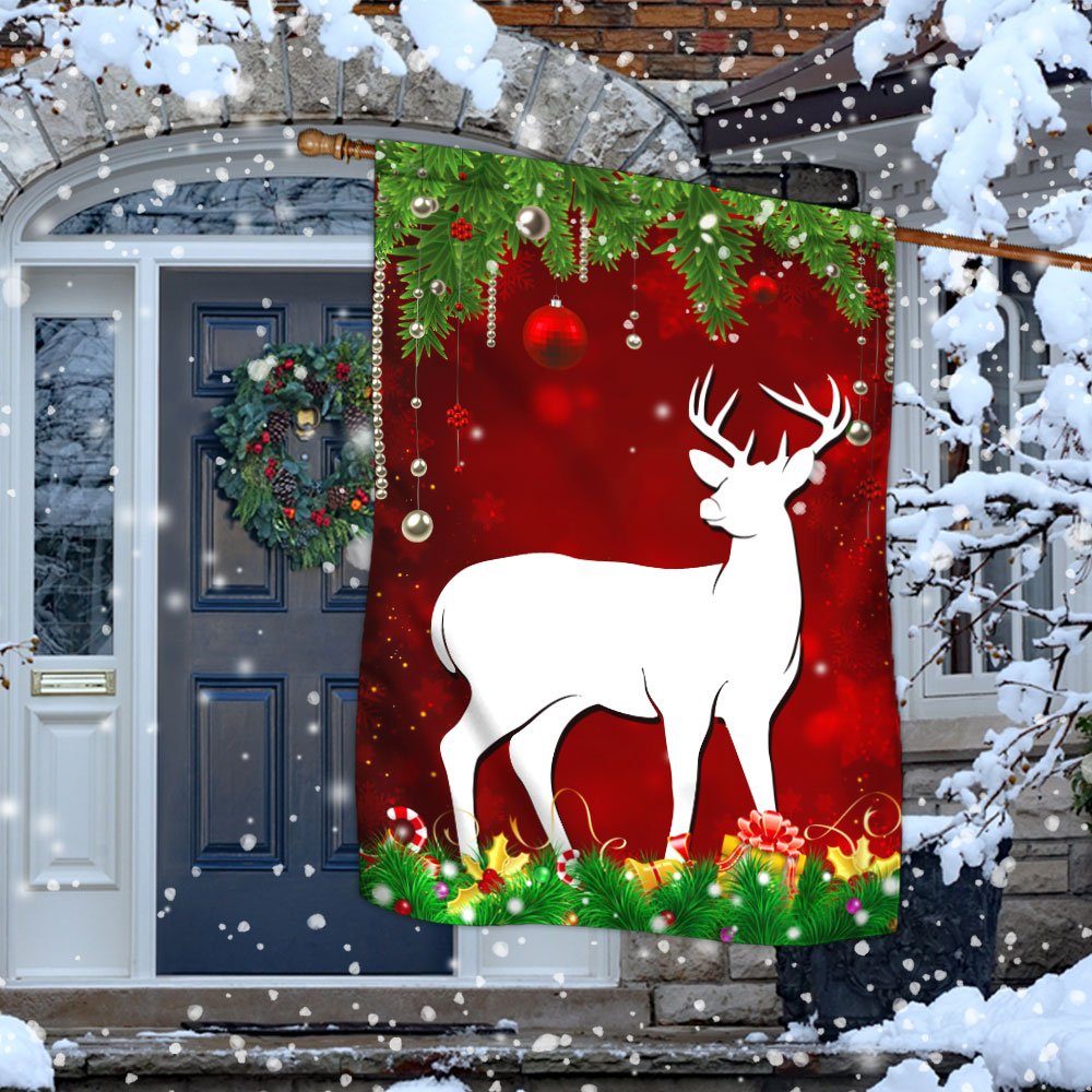 Deer Merry Christmas Flag TQN758Fv1