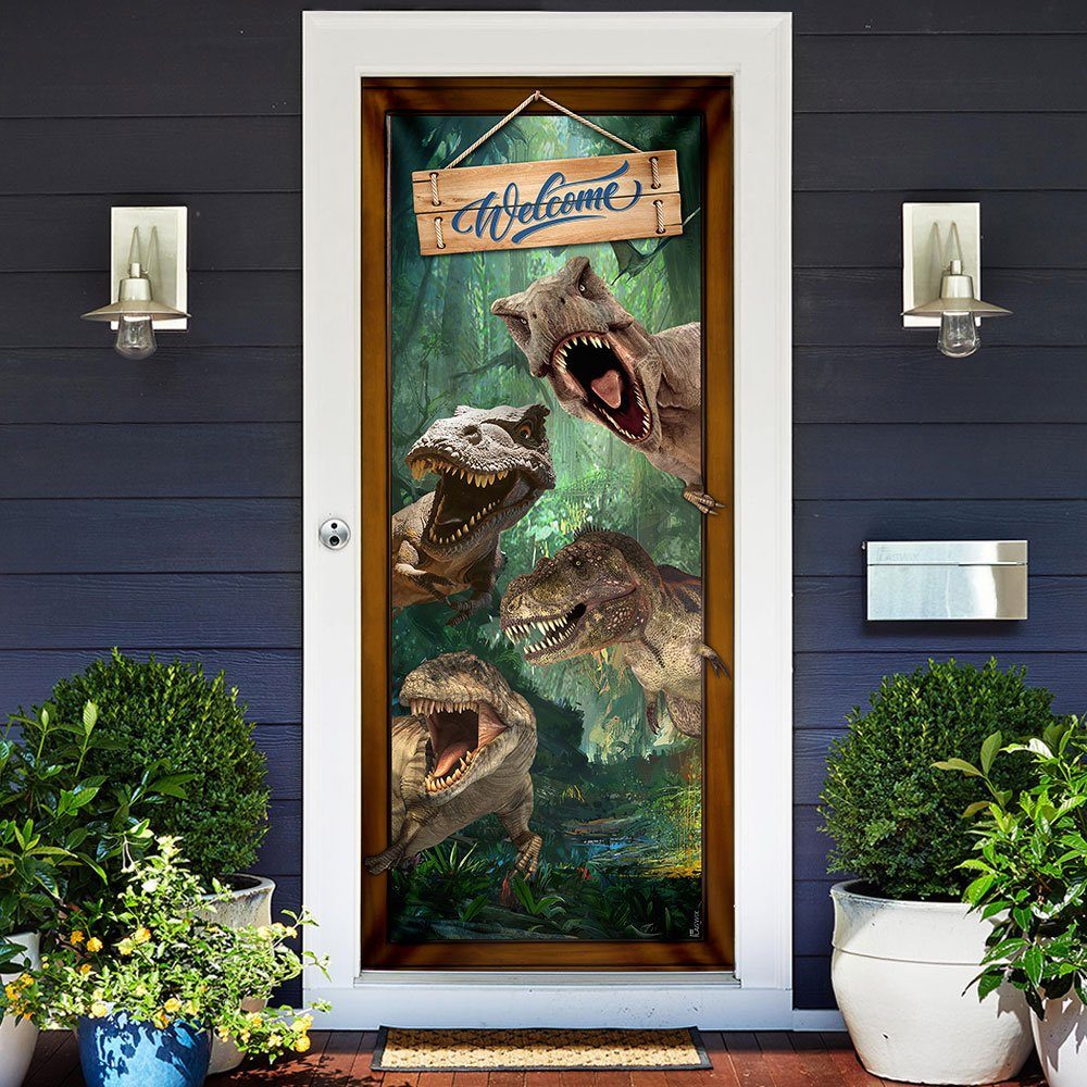 Dinosaur T-rex Door Cover
