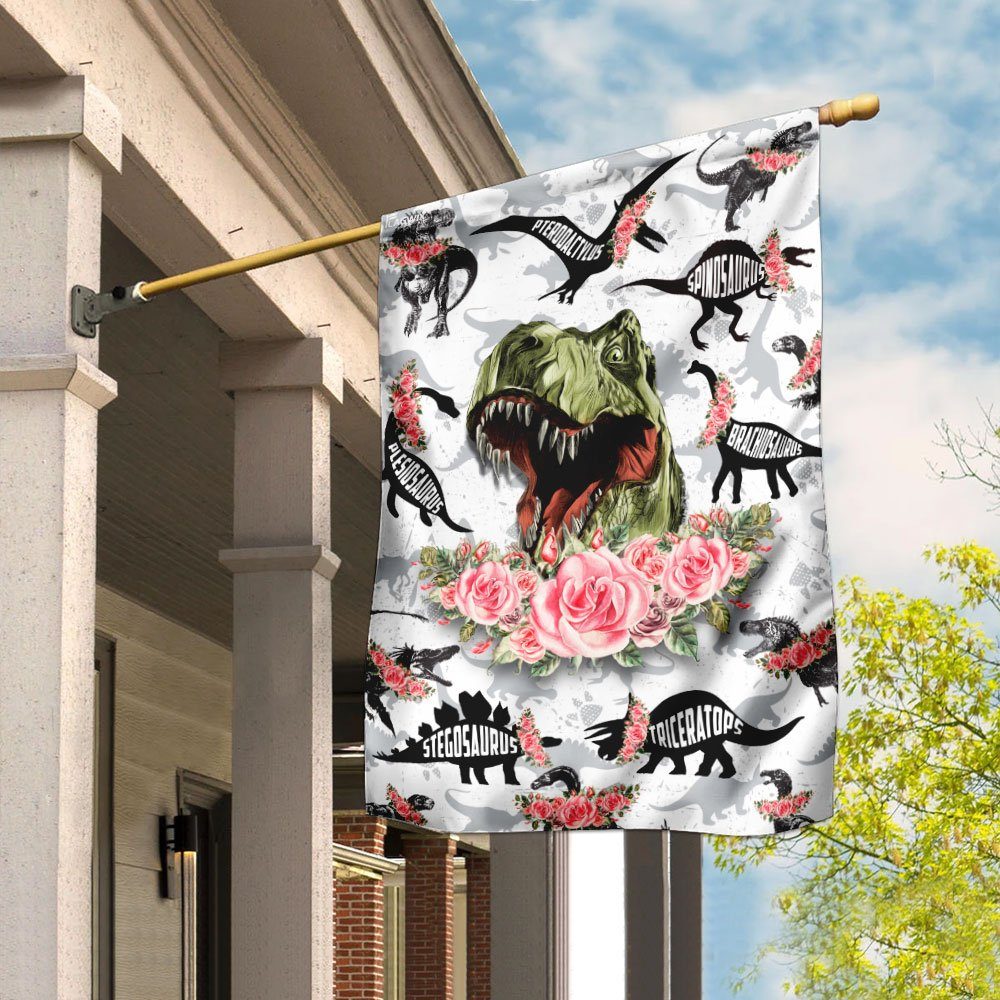 Dinosaur T-rex Flag