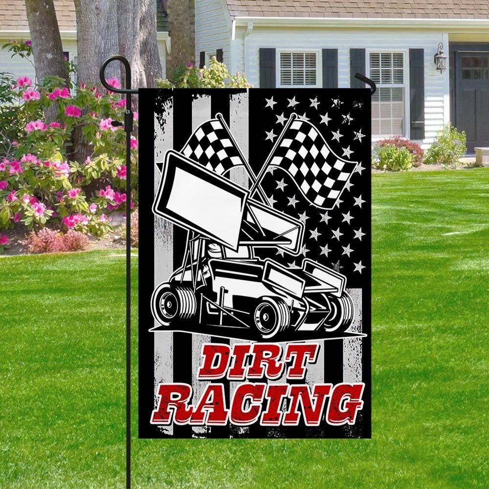 Dirt Racing Sprint Car American Flag MLN1339F