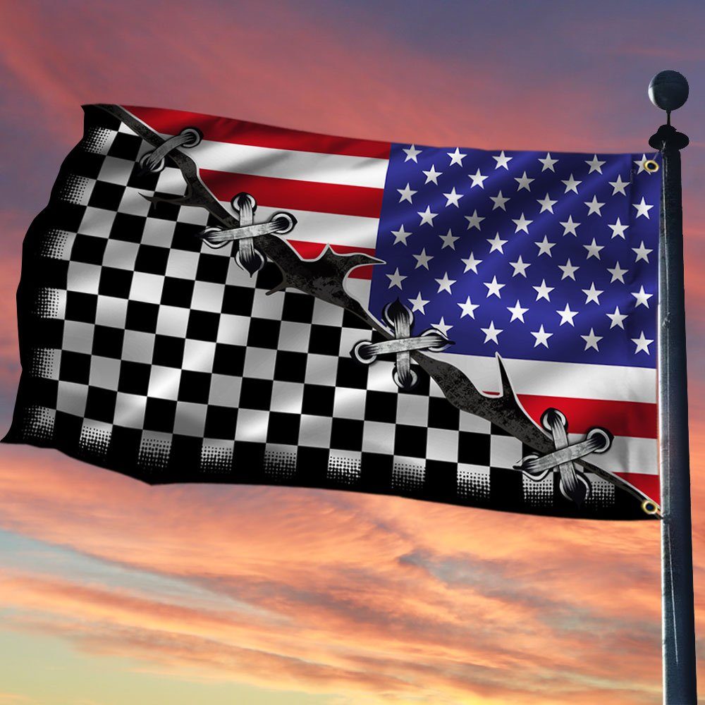 Dirt Track Racing American Grommet Flag TRL369GF