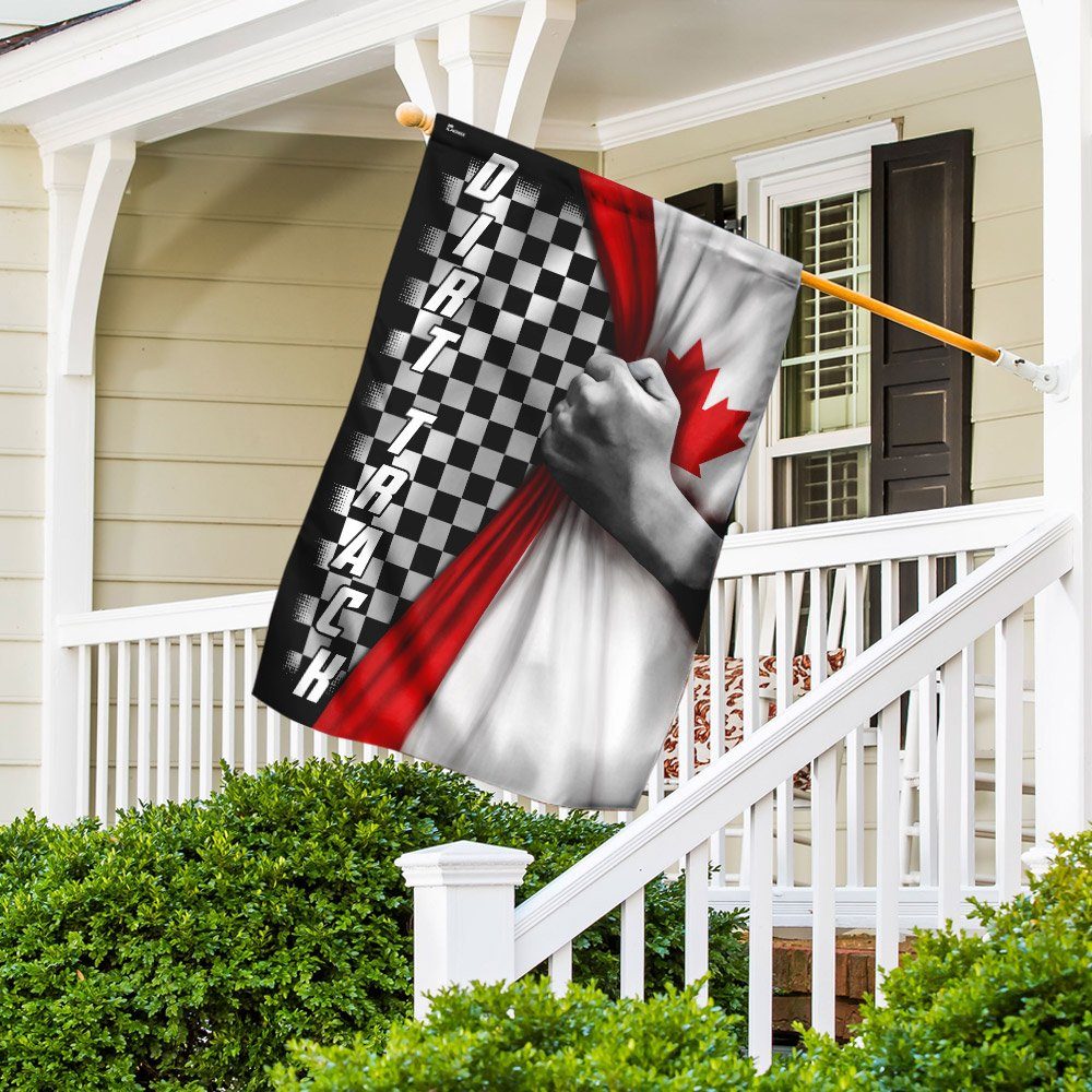 Dirt Track Racing Canadian Flag