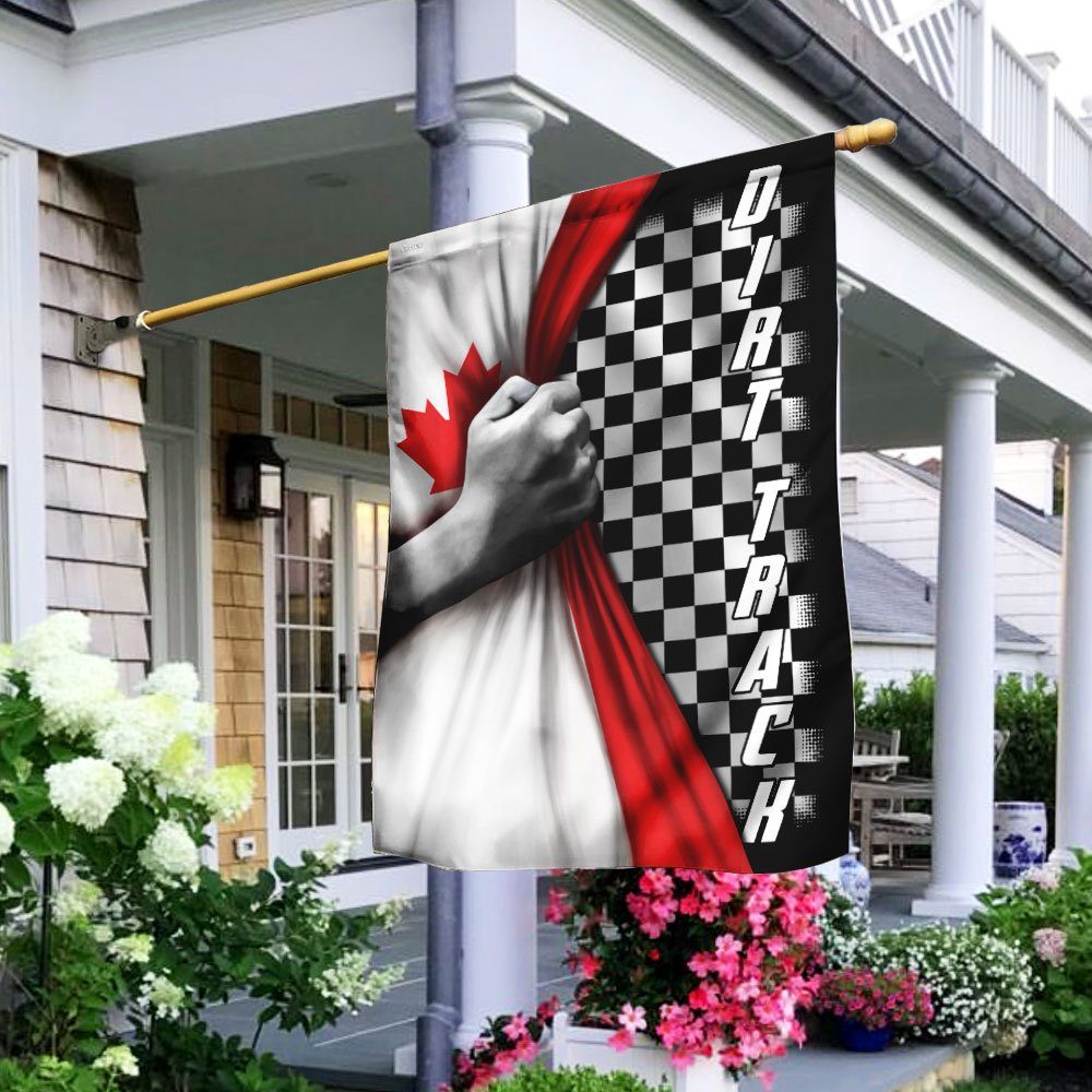 Dirt Track Racing Canadian Flag