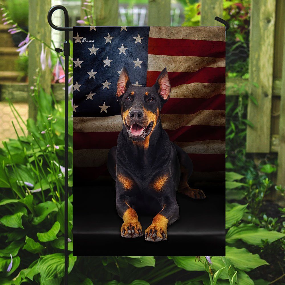 Doberman American Flag Doberman American Flag